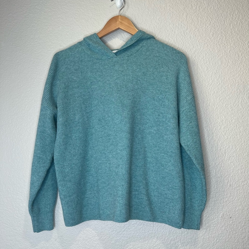 J. Jill Waffle Knit Oversized Sweater Hoodie, XSP